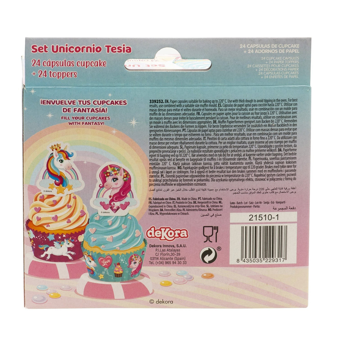 Muffinförmchen-Set-Einhorn-mit-Picker-48-teilig-für-24-Muffins