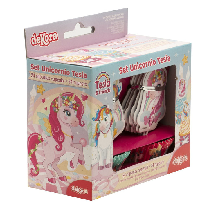 Muffinförmchen-Set-Einhorn-mit-Picker-48-teilig-für-24-Muffins