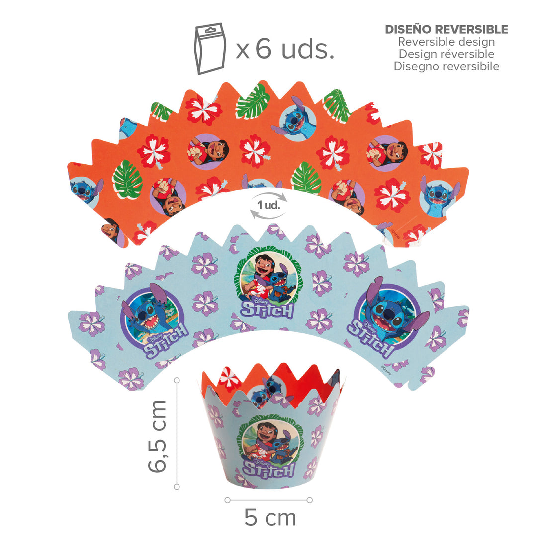 Muffin-Deko-Set-Lilo-&-Stitch-12-teilig-für-6-Muffins
