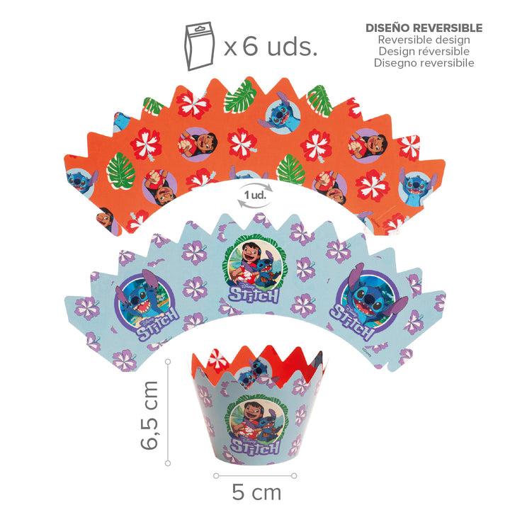 Muffin-Deko-Set-Lilo-&-Stitch-12-teilig-für-6-Muffins