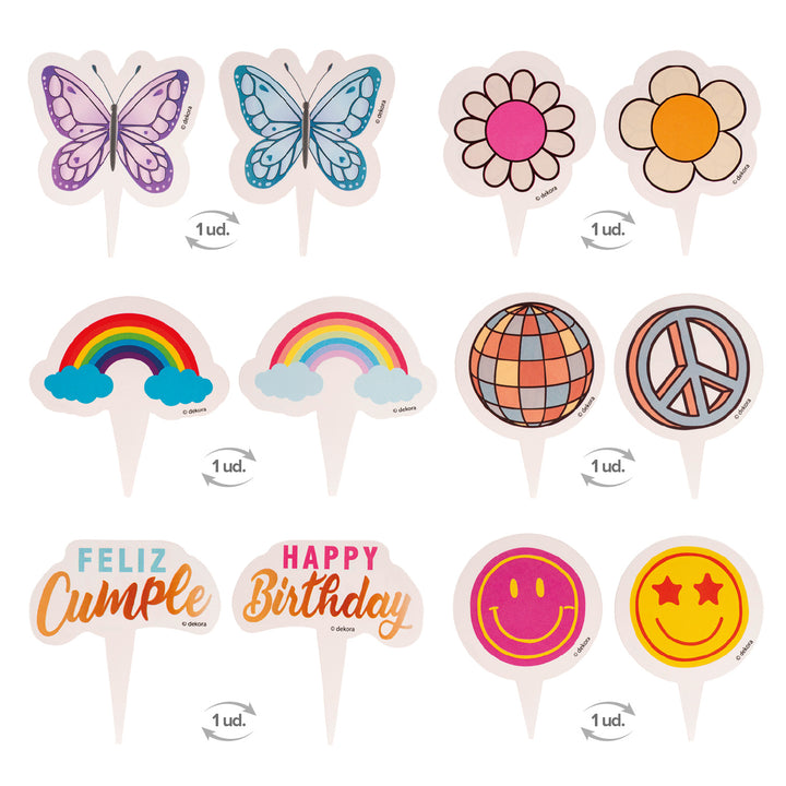 Muffinförmchen-mit-Picker-Happy-Birthday-12-teilig-für-6-Muffins