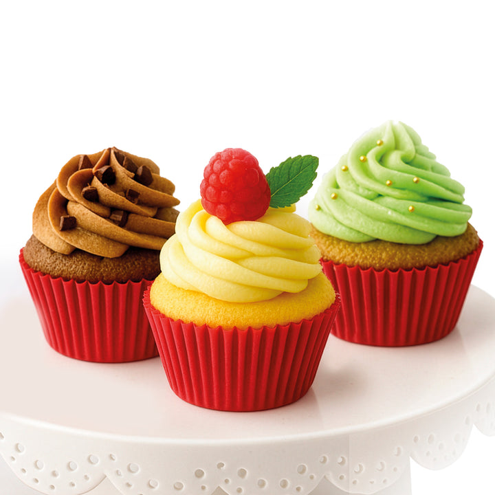 Muffin Backformen aus Silikon, wiederverwendbar & spülmaschinenfest, 24 Stück