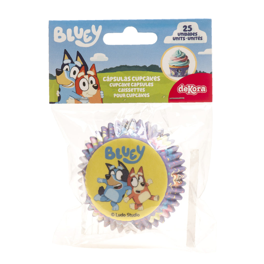 Muffinförmchen Bluey und Bingo, 25 Stück, Ø 5 cm