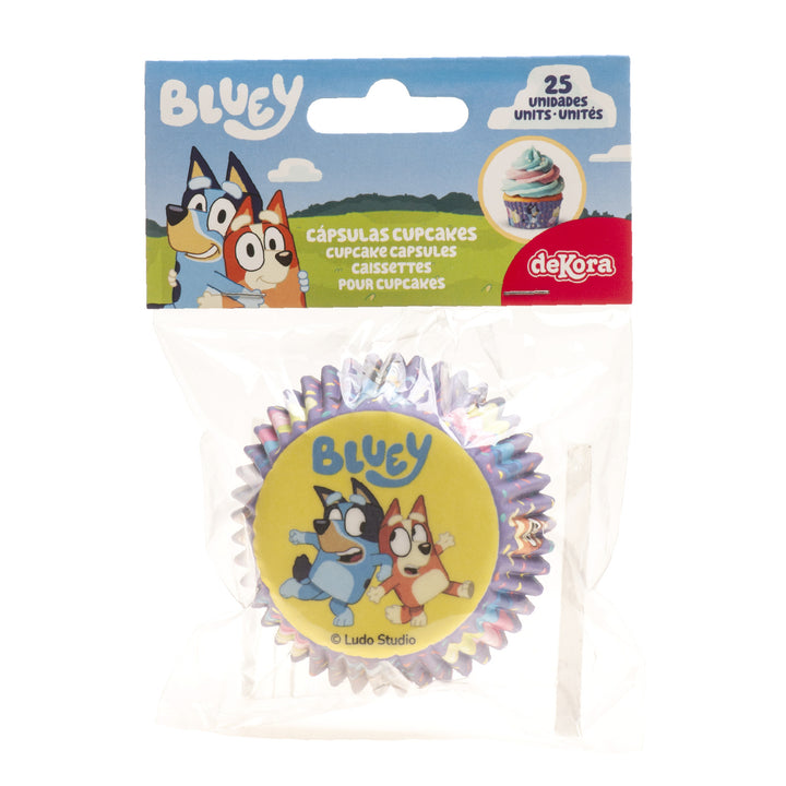 Muffinförmchen Bluey und Bingo, 25 Stück, Ø 5 cm