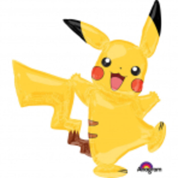 Airwalker Folienballon Pikachu, XXL Pokemon Party Deko, 132 x 139 cm