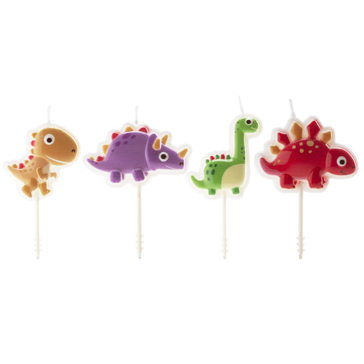 Geburtstagskerzen-Set-Dino-4er-Pack