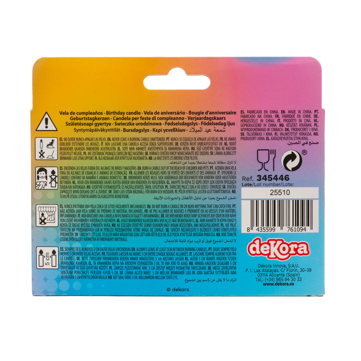 Happy Birthday Kerzen, bunt, 13er Pack, 8cm