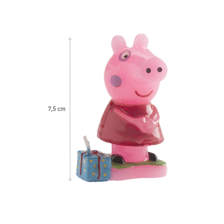 3D Kuchenkerze Peppa Wutz, 1 Stück, 8 cm