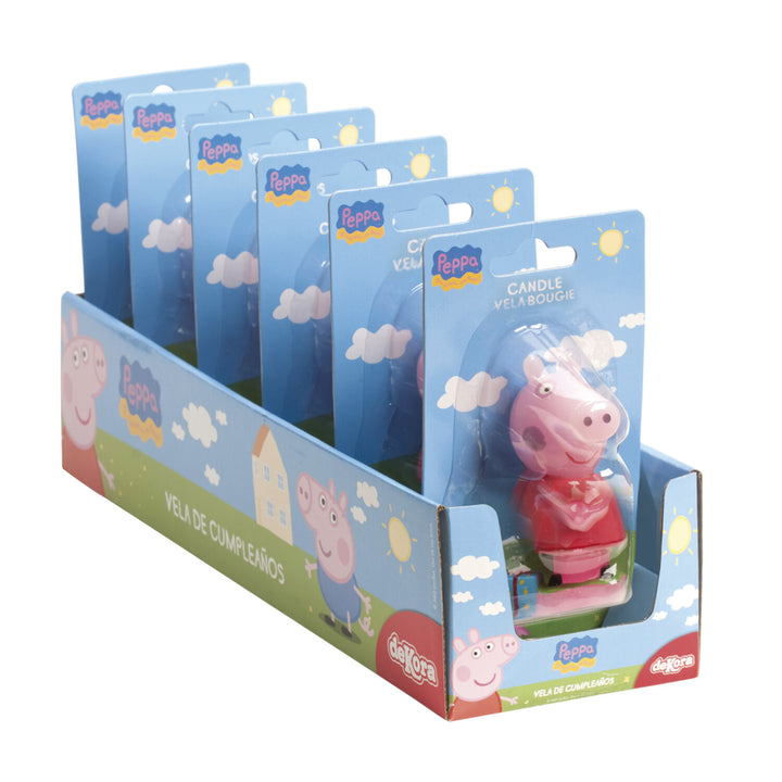 3D Kuchenkerze Peppa Wutz, 1 Stück, 8 cm
