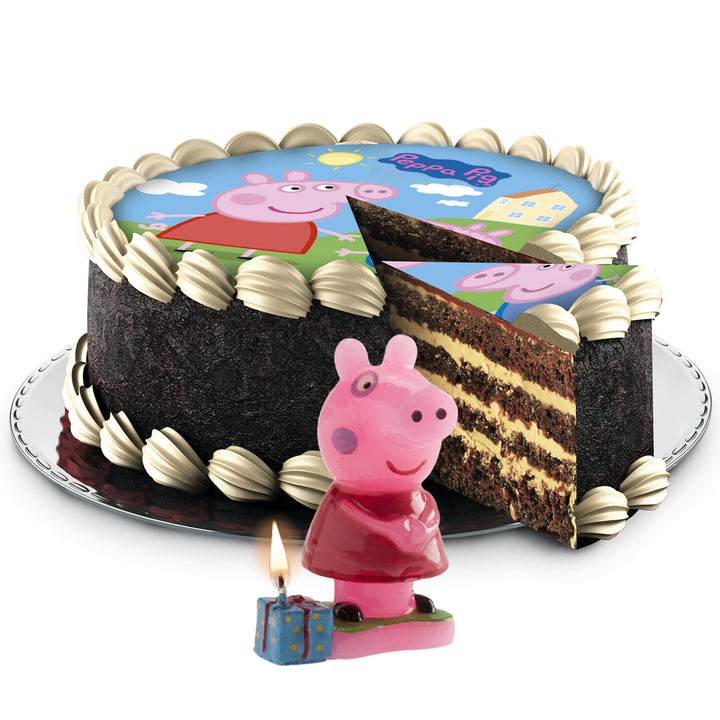 3D Kuchenkerze Peppa Wutz, 1 Stück, 8 cm