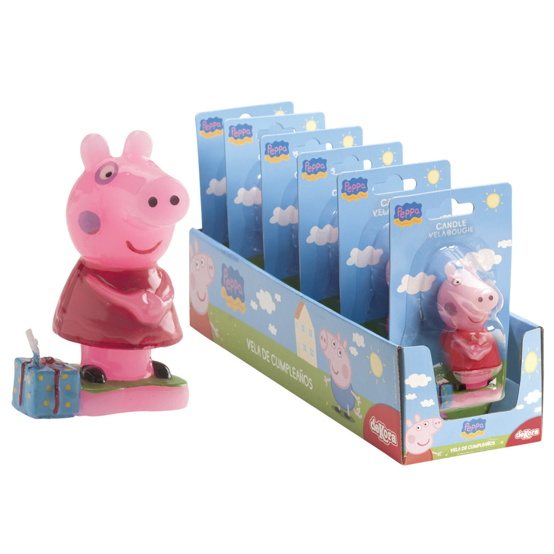 3D Kuchenkerze Peppa Wutz, 1 Stück, 8 cm