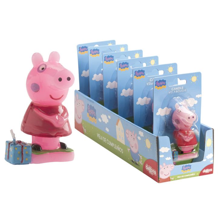 3D Kuchenkerze Peppa Wutz, 1 Stück, 8 cm