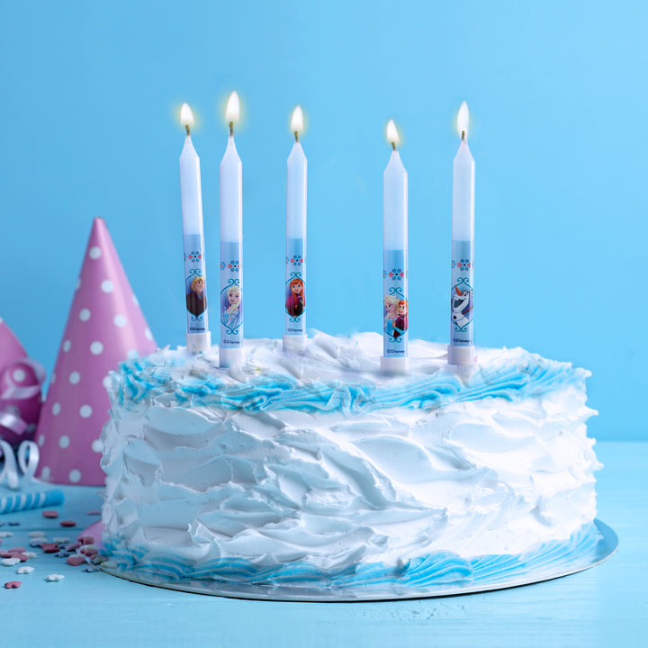 Kuchenkerzen Set Frozen, 8 Stück mit Haltern