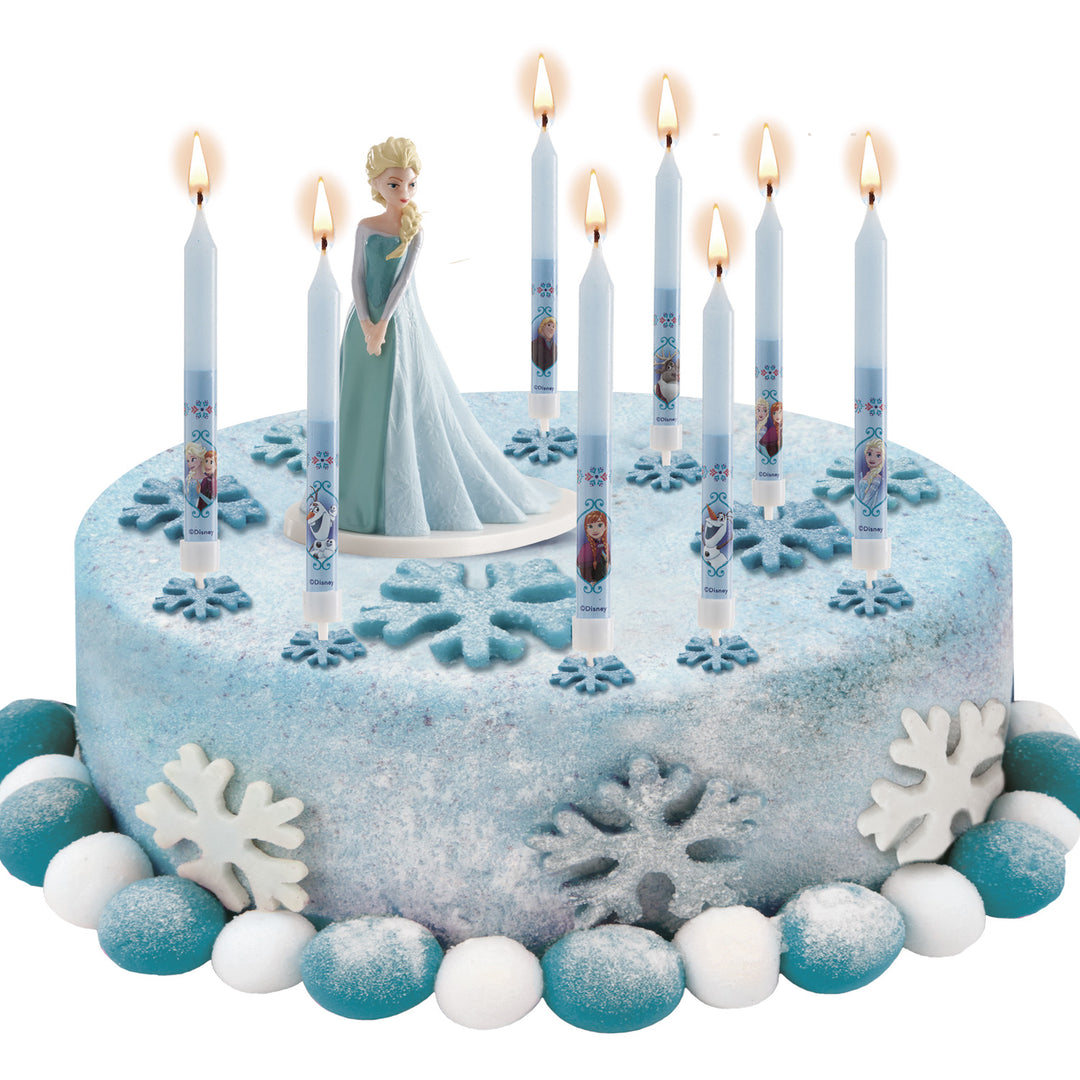 Kuchenkerzen Set Frozen, 8 Stück mit Haltern