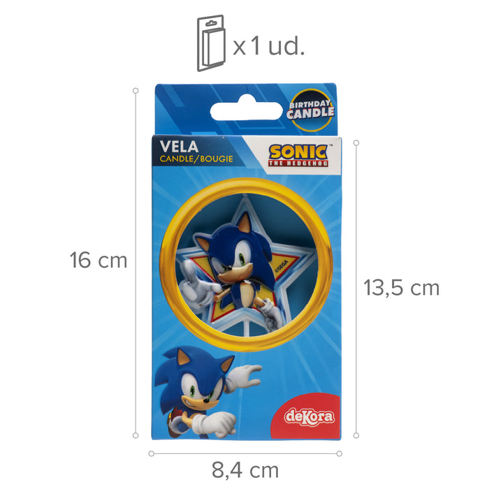 Kuchenkerze Sonic, 1 Stück