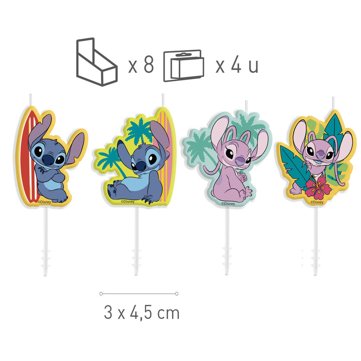 Kuchenkerzen-Stitch-&-Angel-Lilo-&-Stitch-4-Stück