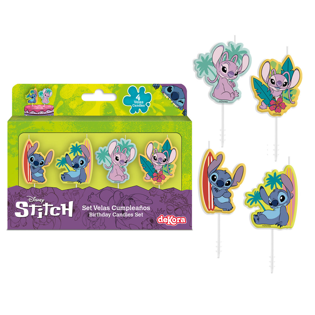 Kuchenkerzen-Stitch-&-Angel-Lilo-&-Stitch-4-Stück