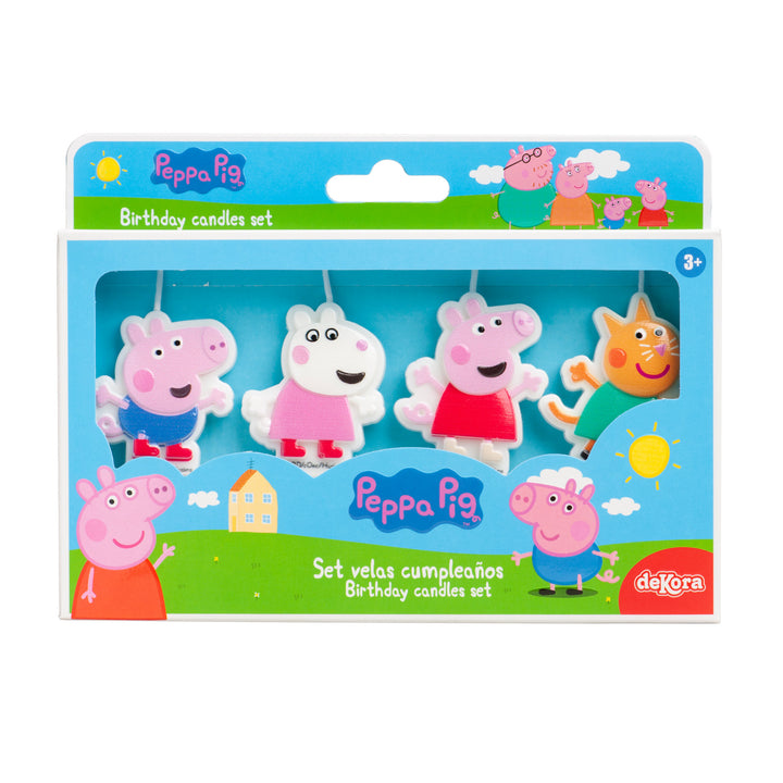 Peppa-Pig-&-Freunde-Geburtstagskerzen-4-Stück