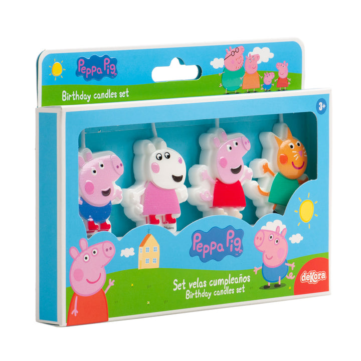Peppa-Pig-&-Freunde-Geburtstagskerzen-4-Stück