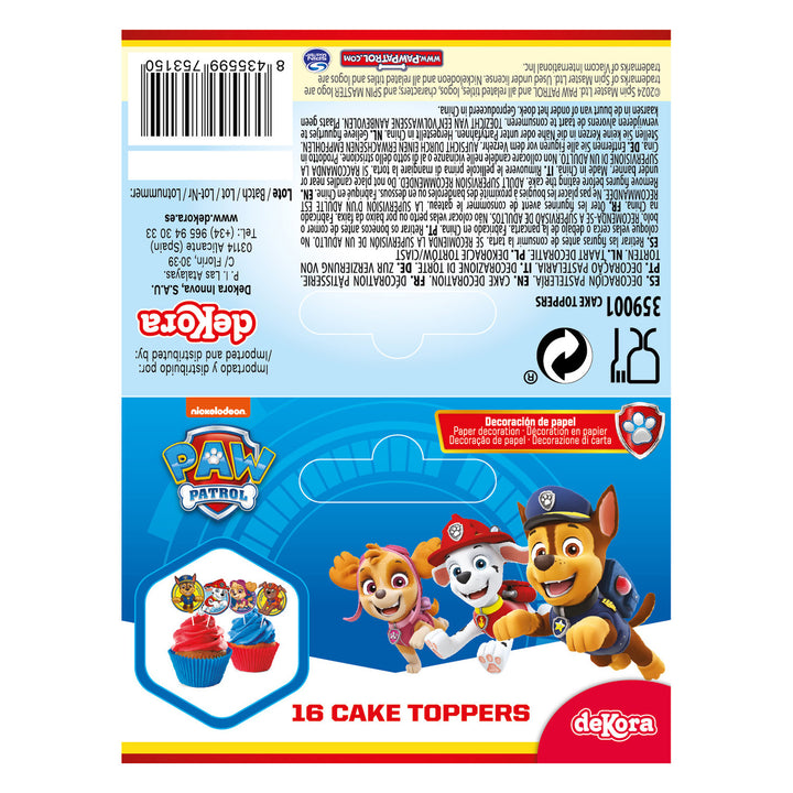 Paw Patrol Muffin- und Snackpicker, 16 Stück