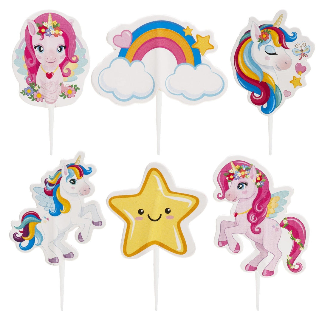 Muffin-Picker-Einhorn-&-Regenbogen-30-Stück