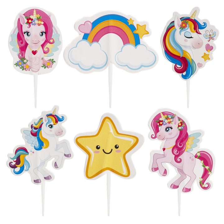 Muffin-Picker-Einhorn-&-Regenbogen-30-Stück