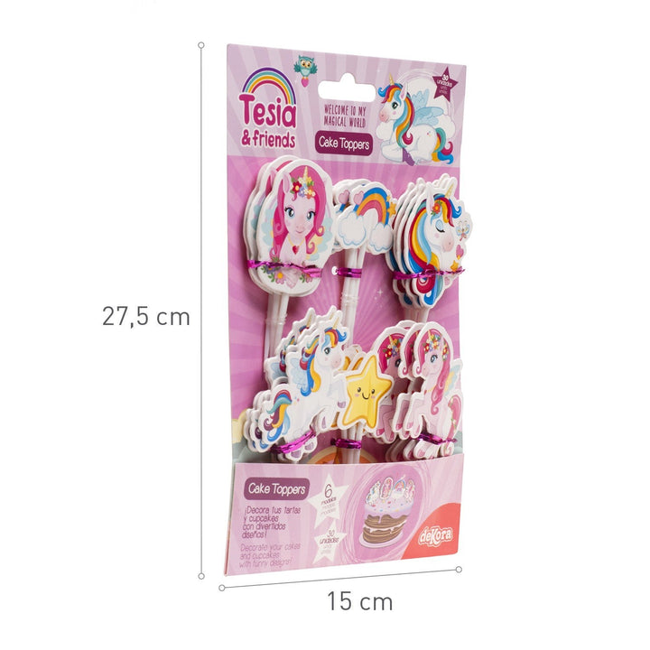 Muffin-Picker-Einhorn-&-Regenbogen-30-Stück