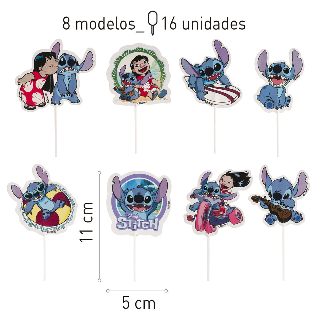 Lilo & Stitch Muffin Picker für Cupcakes, 16 Stück