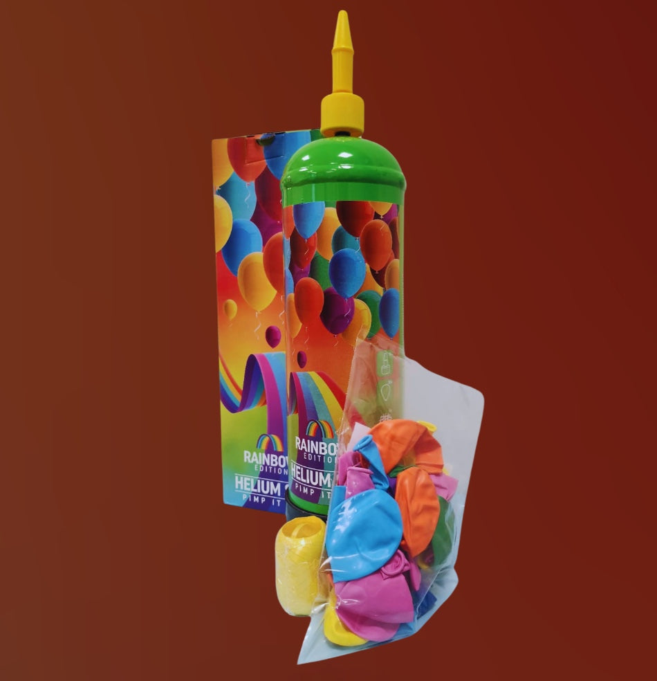 Helium Set Rainbow Edition für 30 Ballons
