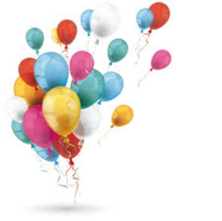 Helium Set mit 18 Ballons, Regenbogenfarben