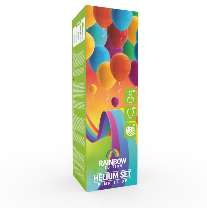 Helium Set Rainbow Edition für 30 Ballons