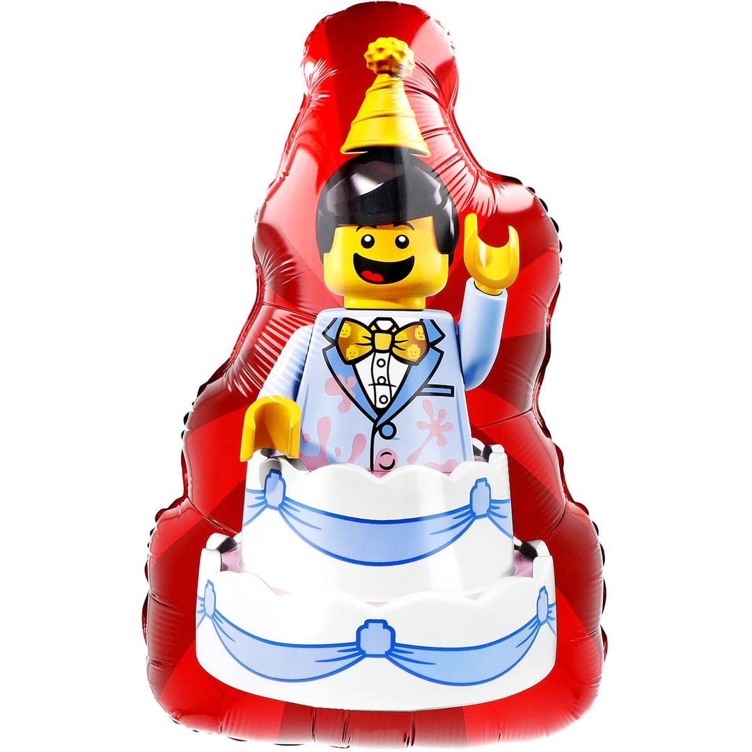 Folienballon Lego Geburtstagskuchen, 45 cm