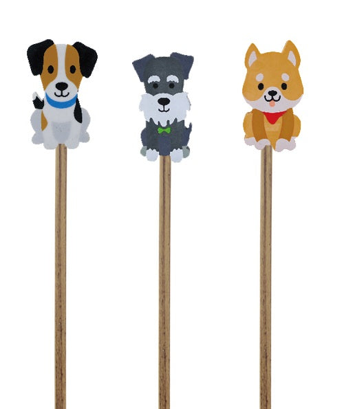 Bleistift mit Hunde Radierer, 1 Stück kinderparties-shop