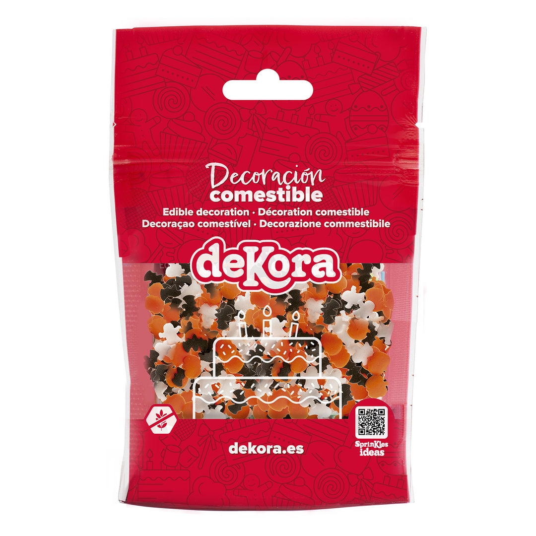Streuselmix Halloween mit Kübris & Geistern, essbare Zuckerdeko, 100g