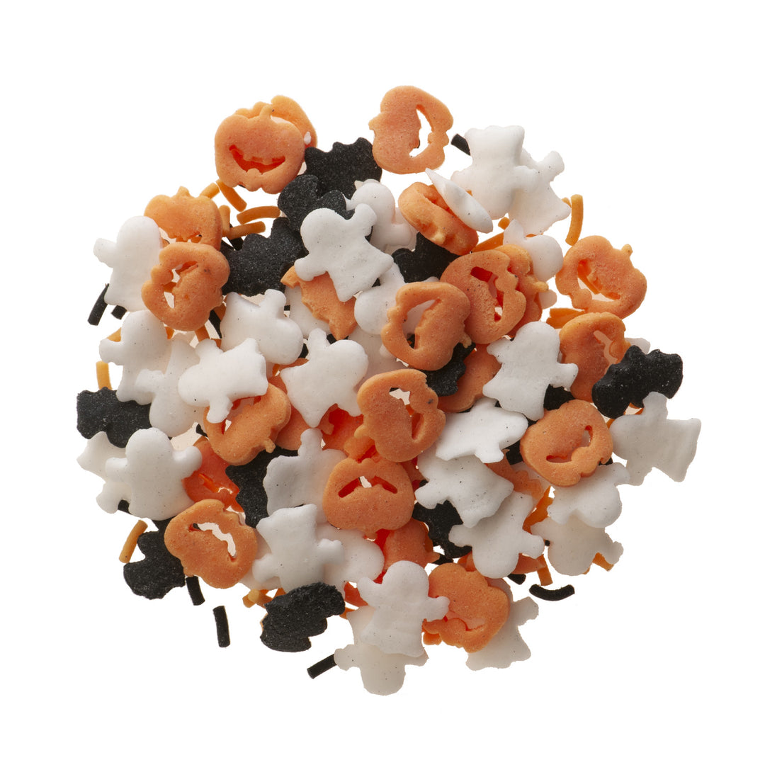 Streuselmix Halloween mit Kübris & Geistern, essbare Zuckerdeko, 100g