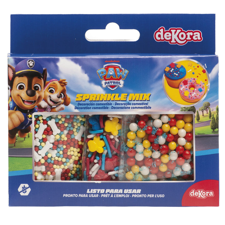 Streusel Mix Paw Patrol, essbare Kuchen & Muffin Deko, 70 g