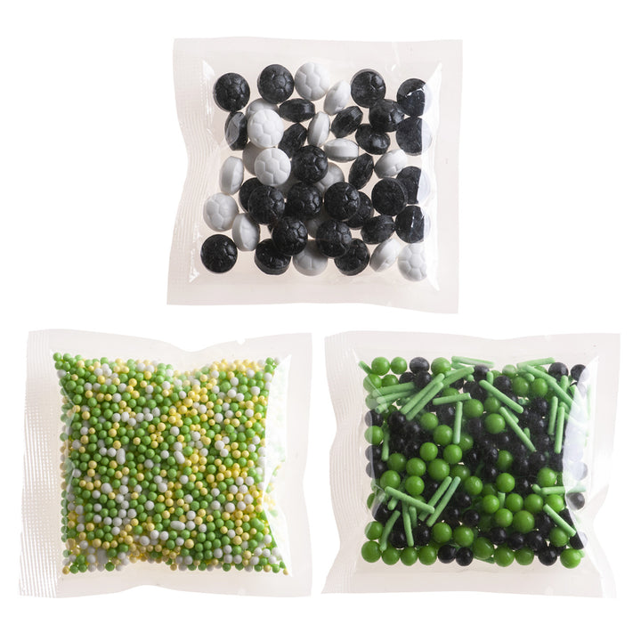 Zuckerstreusel Fussball Mix, essbare Kuchen & Muffin Deko, 70g