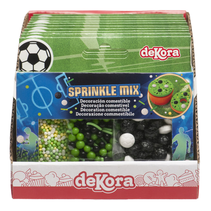 Zuckerstreusel Fussball Mix, essbare Kuchen & Muffin Deko, 70g