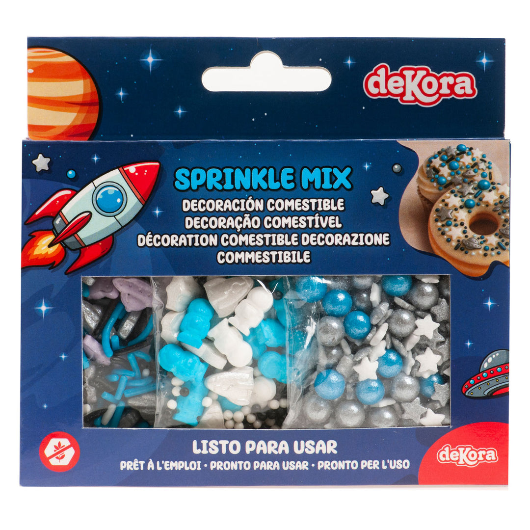 Streusel Mix Weltall Astronaut, essbare Kuchen & Muffin Deko, 70g
