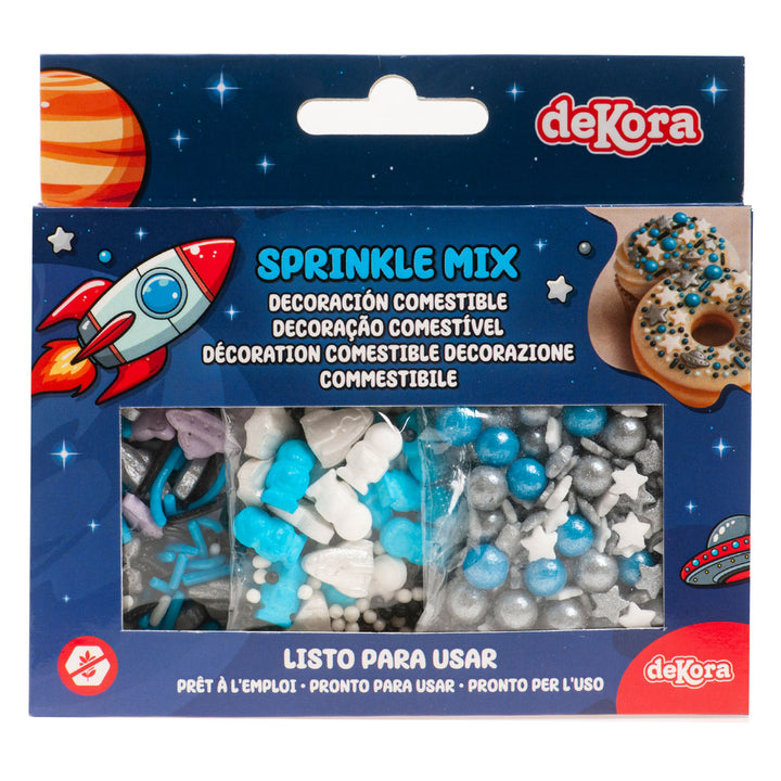 Streusel Mix Weltall Astronaut, essbare Kuchen & Muffin Deko, 70g