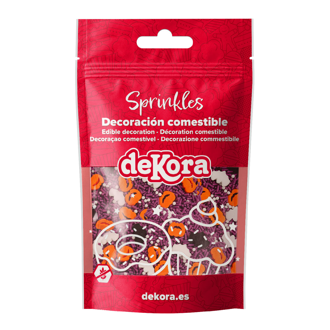 Streuselmix Halloween mit Kürbis & Fledermäusen, 100g