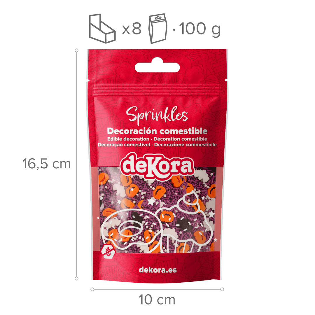 Streuselmix Halloween mit Kürbis & Fledermäusen, 100g