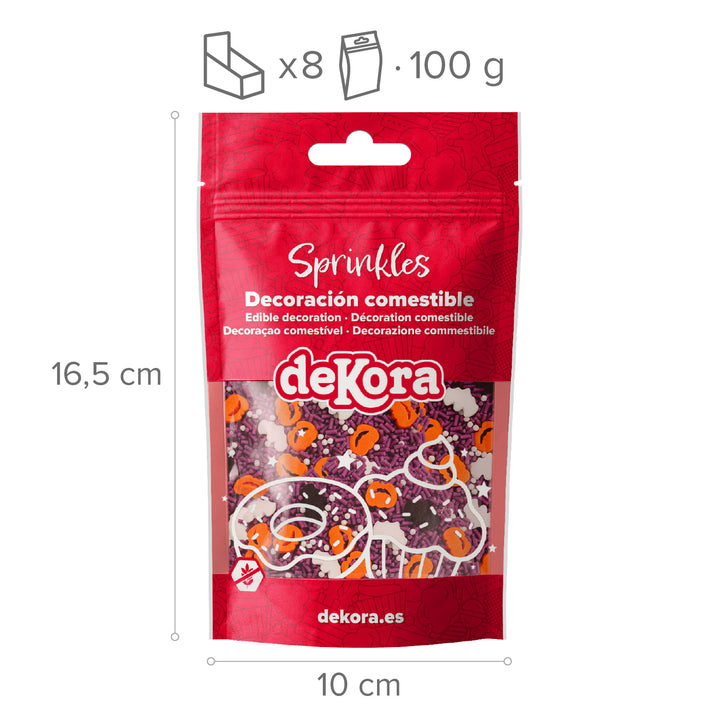 Streuselmix Halloween mit Kürbis & Fledermäusen, 100g