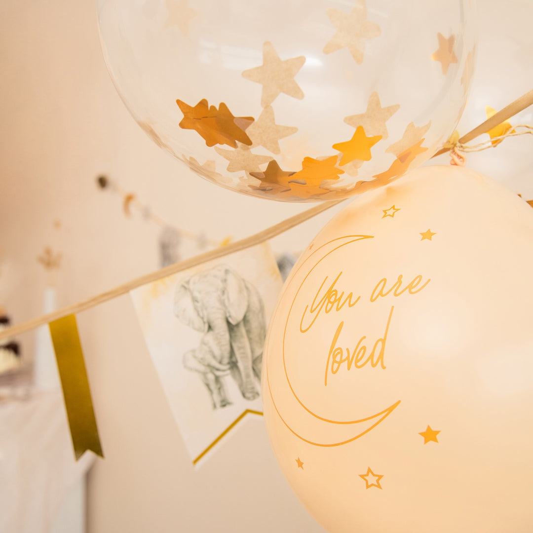 Luftballons Safari Nude, 'You are Loved', 6er Pack kinderparties-shop