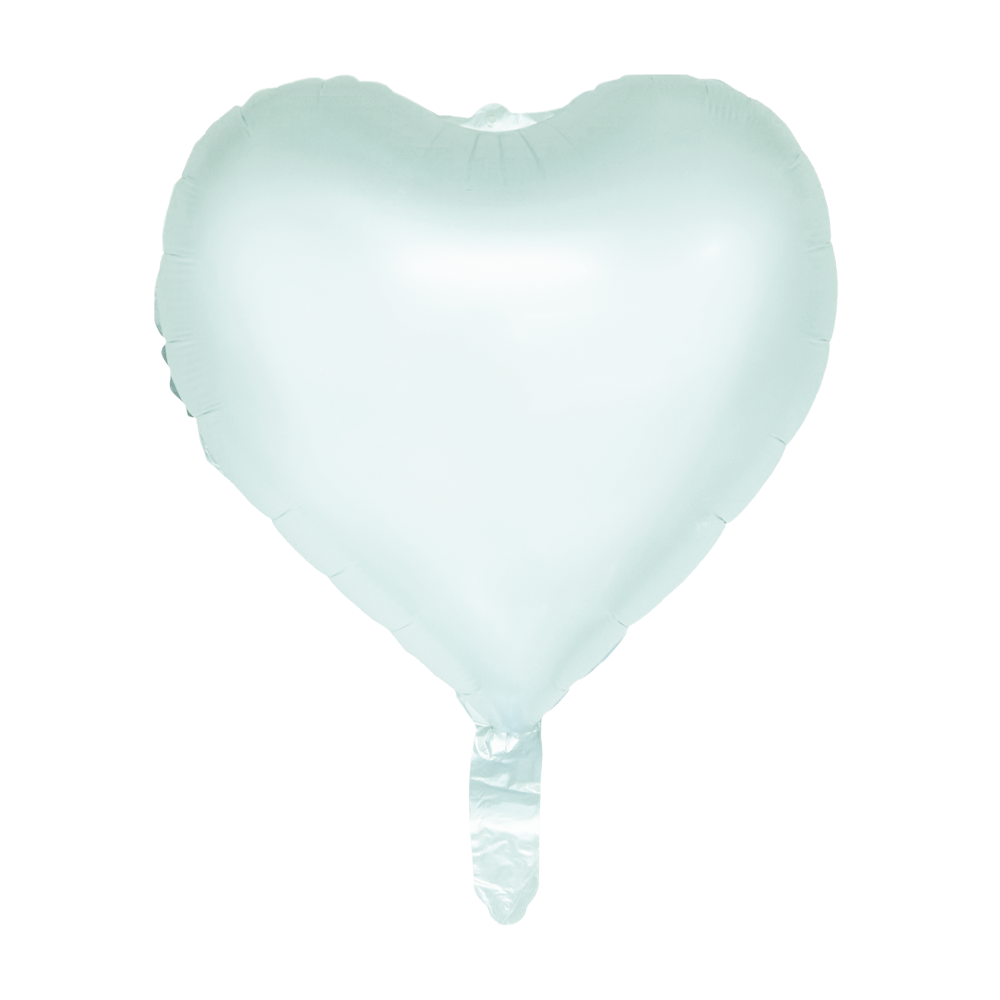 Folienballon Herz Pastell, Mintgrün, 45 cm