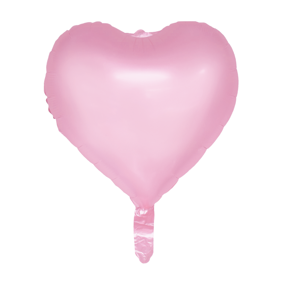 Folienballon Herz Pastellrosa, 1 Stück, 45 cm