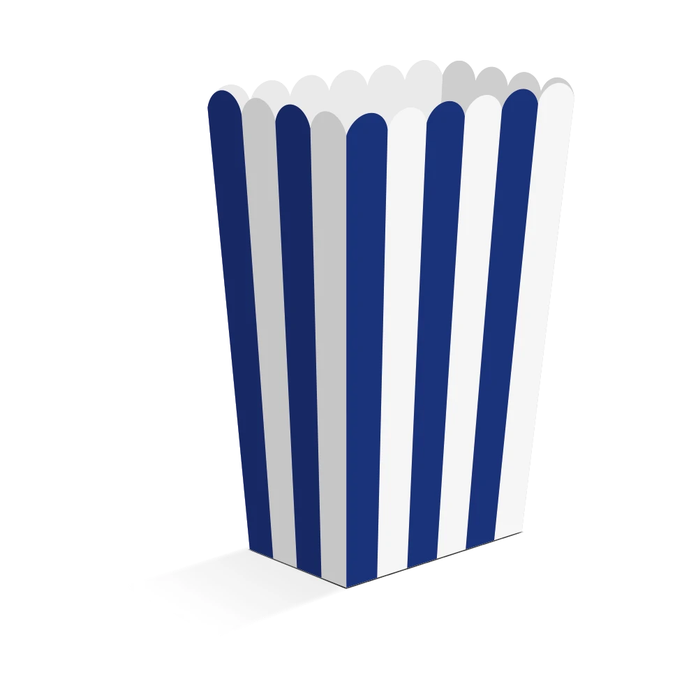 Popcornboxen-gestreift-8-Stück-schwarz