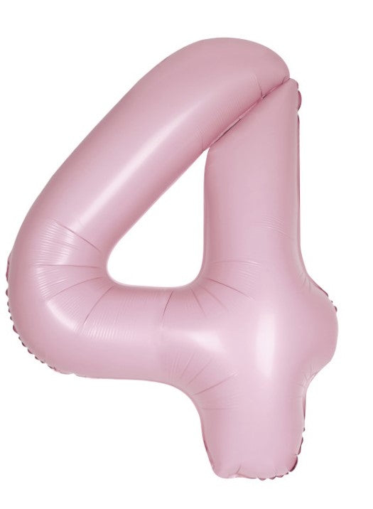 Matte Rosa Zahlen Folienballone, Nummer 1-9 und 0, 86 cm