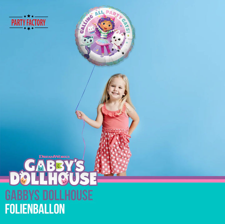 Folienballon Gabby's Dollhouse, 1 Stück, Ø 45 cm