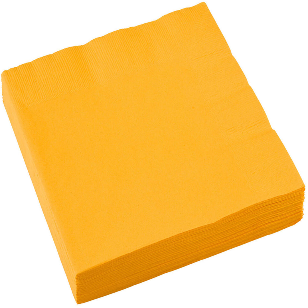Servietten Orange, unifarben, 20 Stück, 33 x 33 cm